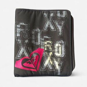ROXY y2k Vintage 3 Ring Binder Gray and Pink 2000s